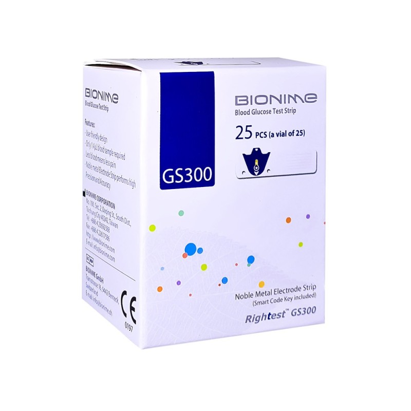 Bandelettes Bionime GS300 boite de 25