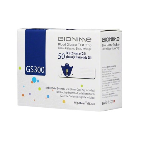 Bandelettes Bionime GS300 boite de 50