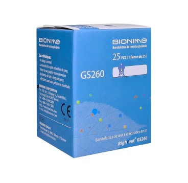 Bandelettes Bionime GS260 boite de 25