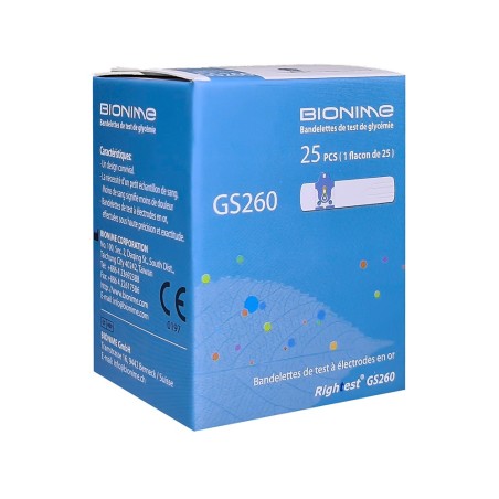 Bandelettes Bionime GS260 boite de 25
